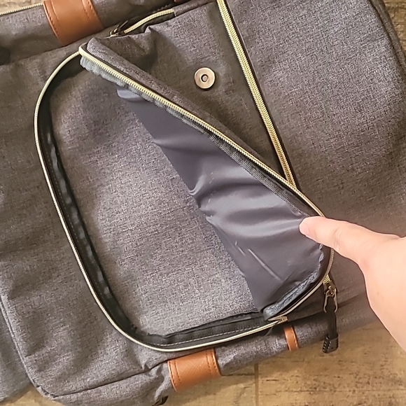 🎒Vintage style backpack or diaper bag grey and brown - Picture 3 of 7